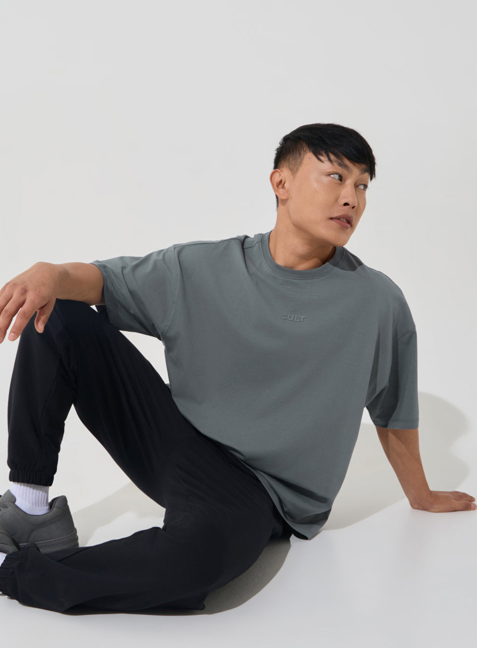 Men's Dark Grey Soft Form Oversized T-shirt