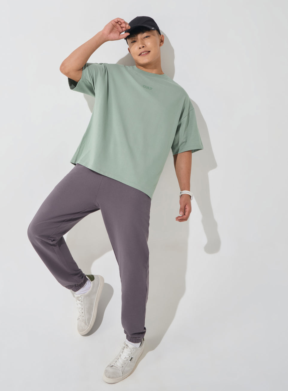 Men's Olive Soft Form Oversized T-shirt