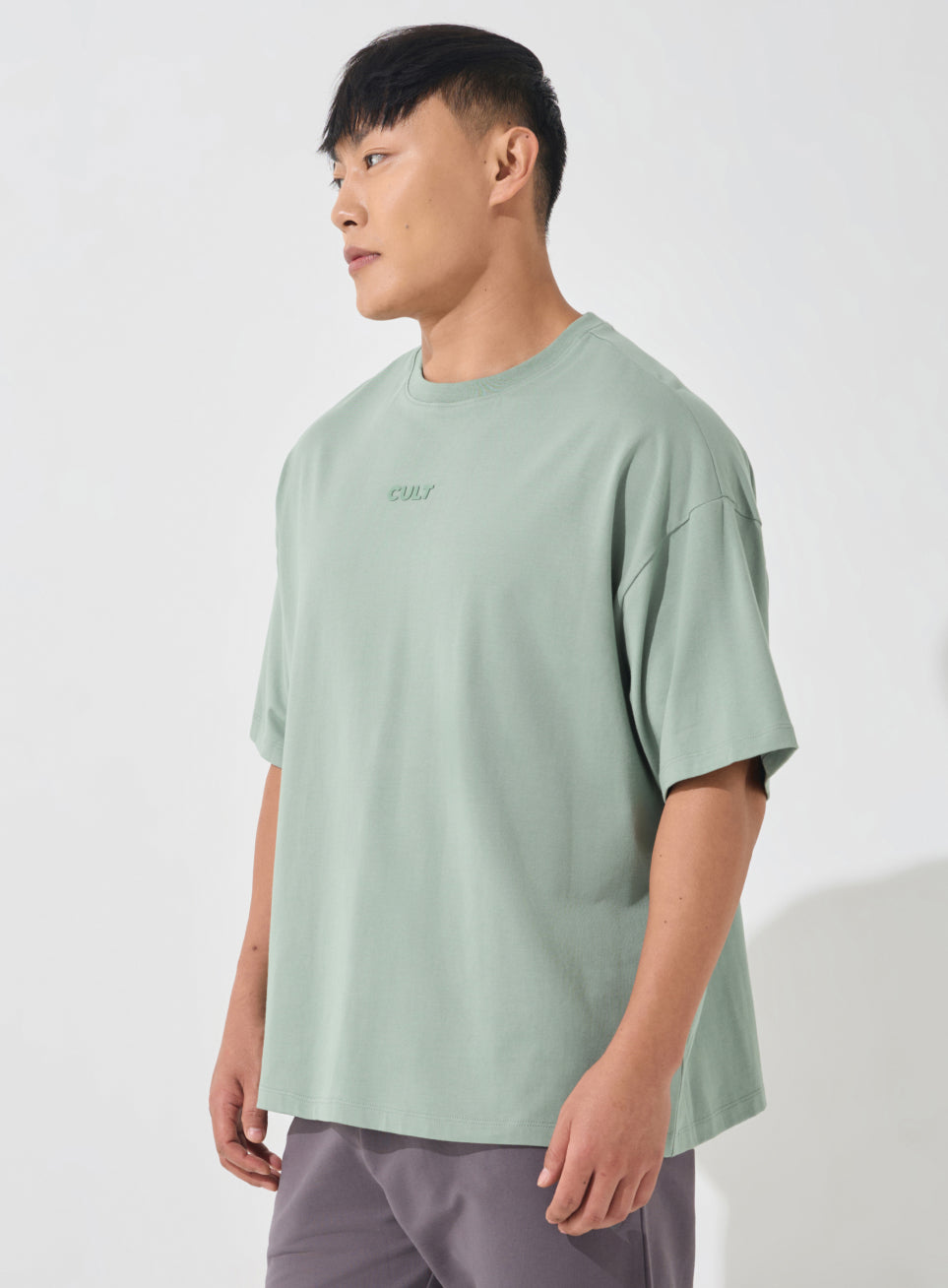 Men's Olive Soft Form Oversized T-shirt
