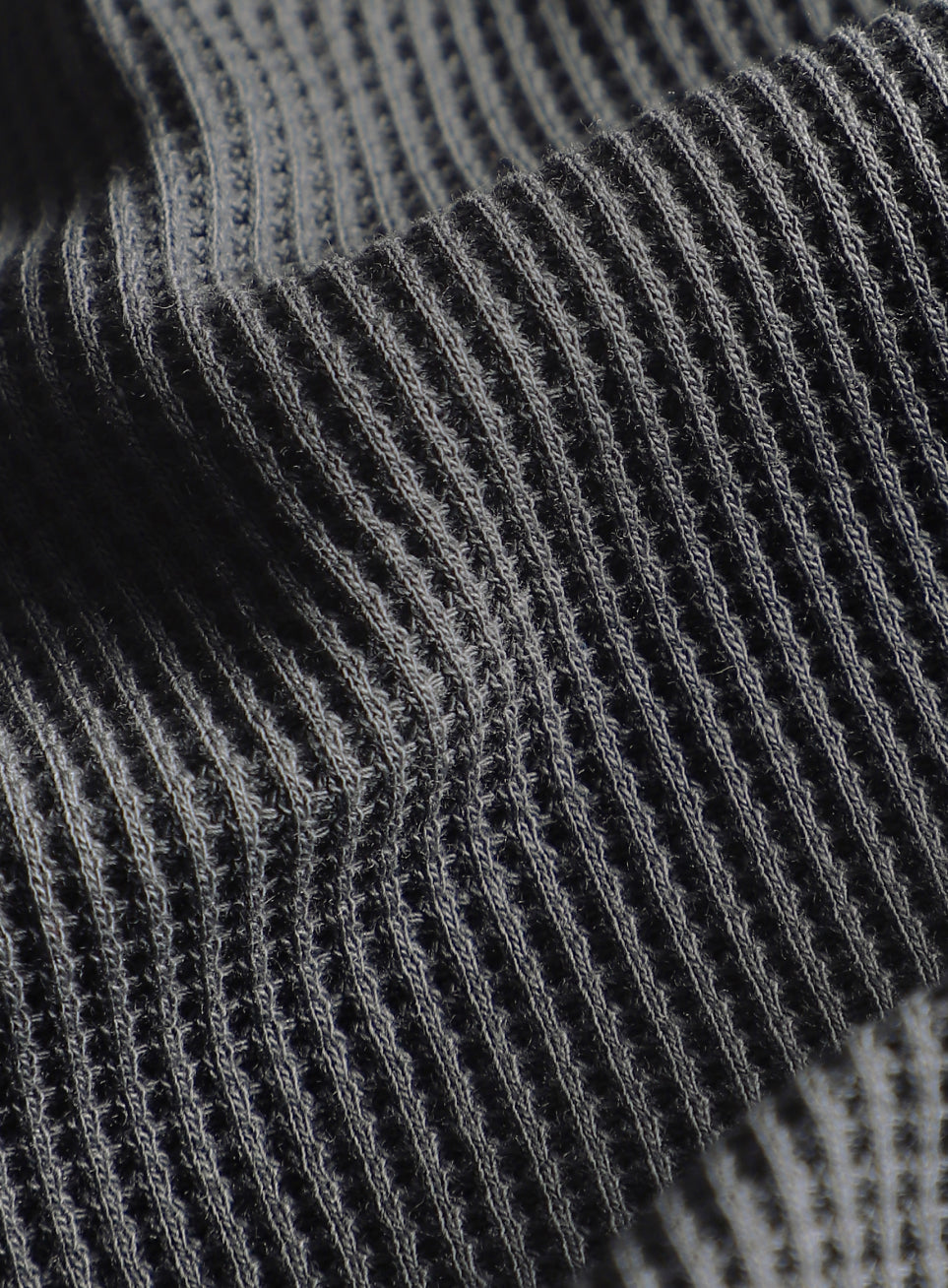 Men's Dark Grey Essential Oversized Fit Waffle T-shirt