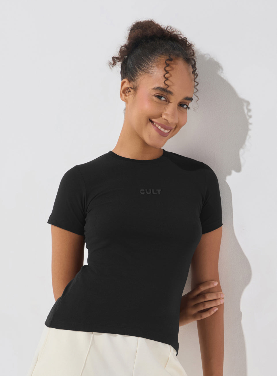 Women's Black Soft Form Snug T-shirt