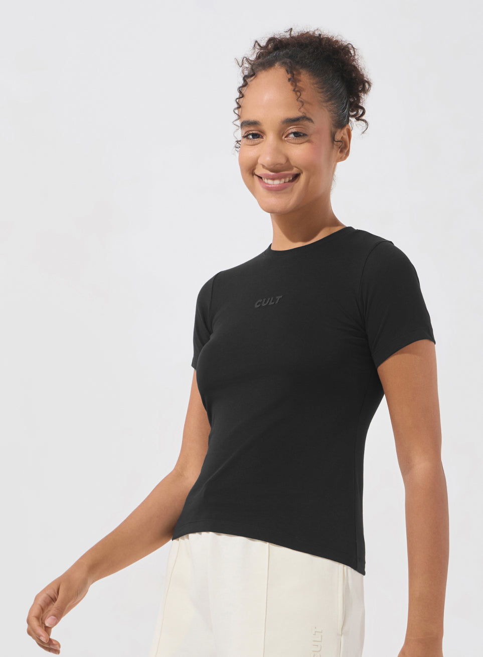 Women's Black Soft Form Snug T-shirt