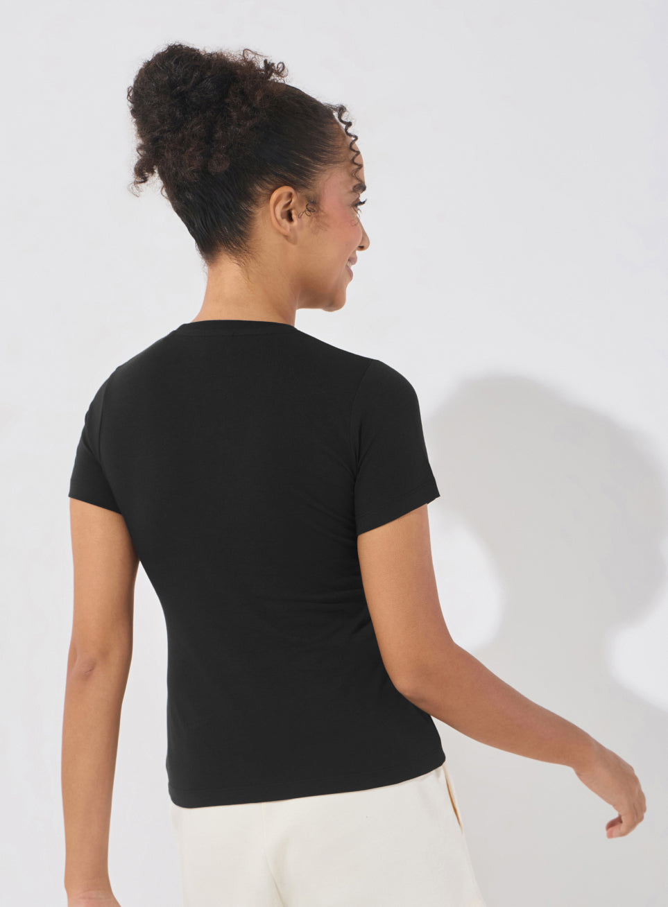 Women's Black Soft Form Snug T-shirt