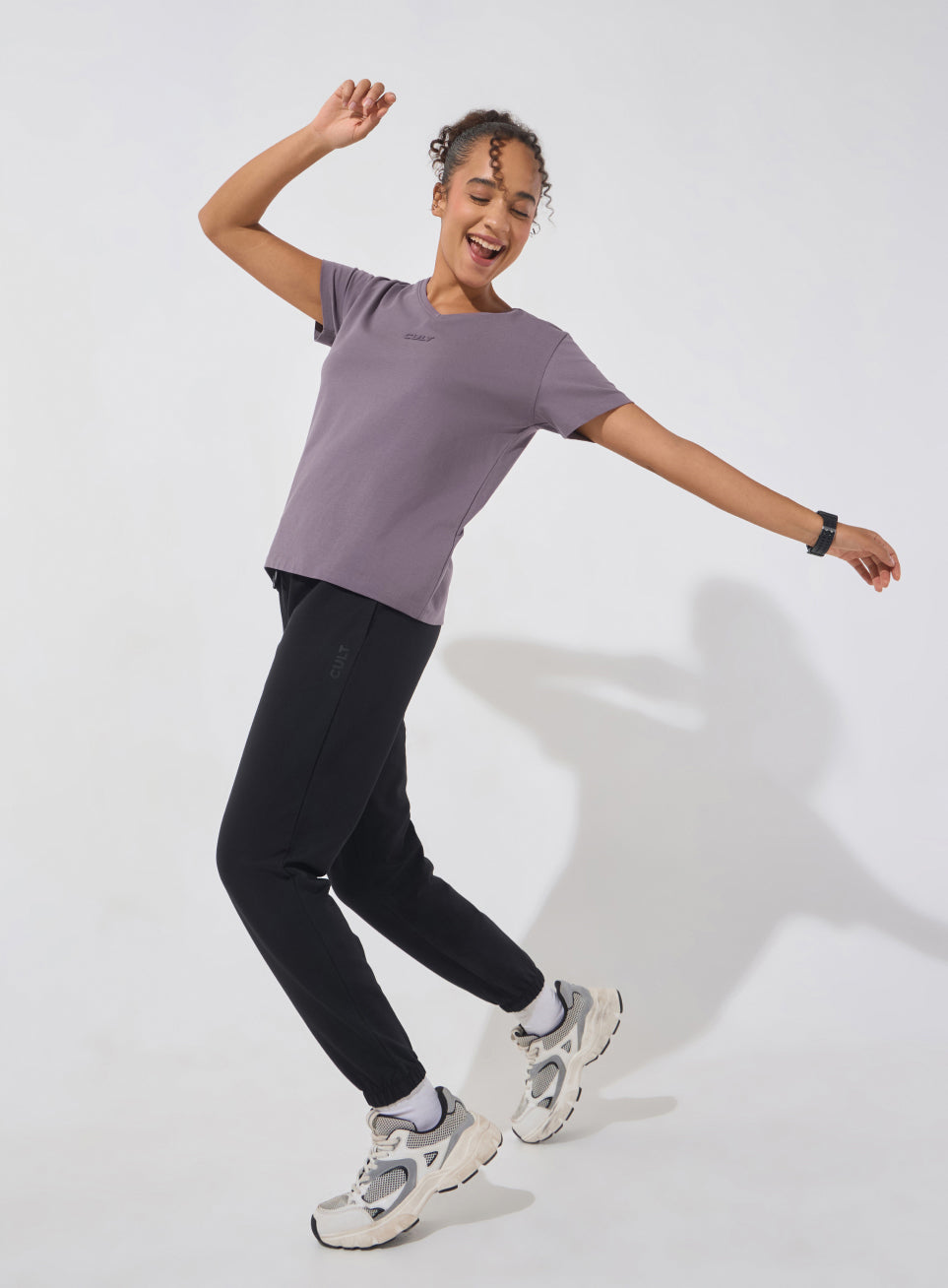 Women's Purple Soft Form V-Neck T-shirt