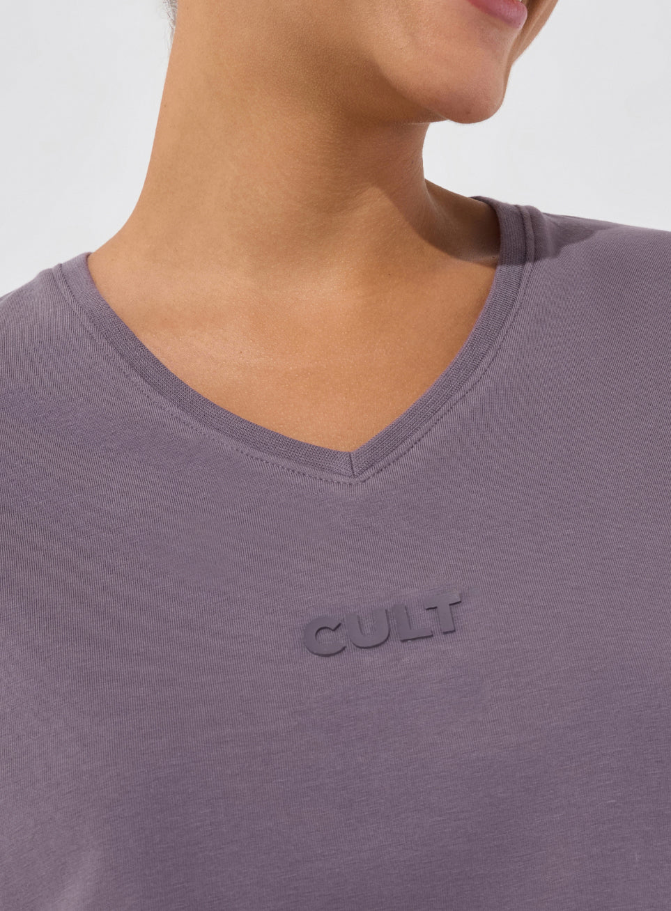 Women's Purple Soft Form V-Neck T-shirt