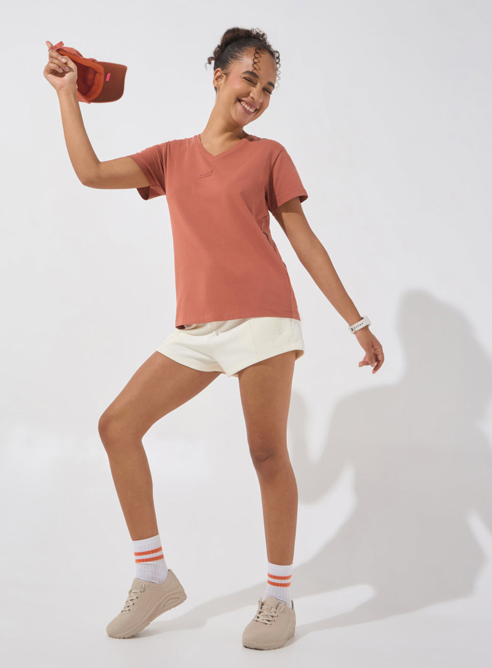 Women's Rust Soft Form V-Neck T-shirt