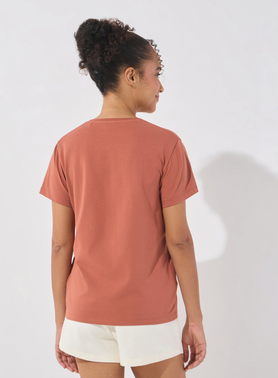 Women's Rust Soft Form V-Neck T-shirt