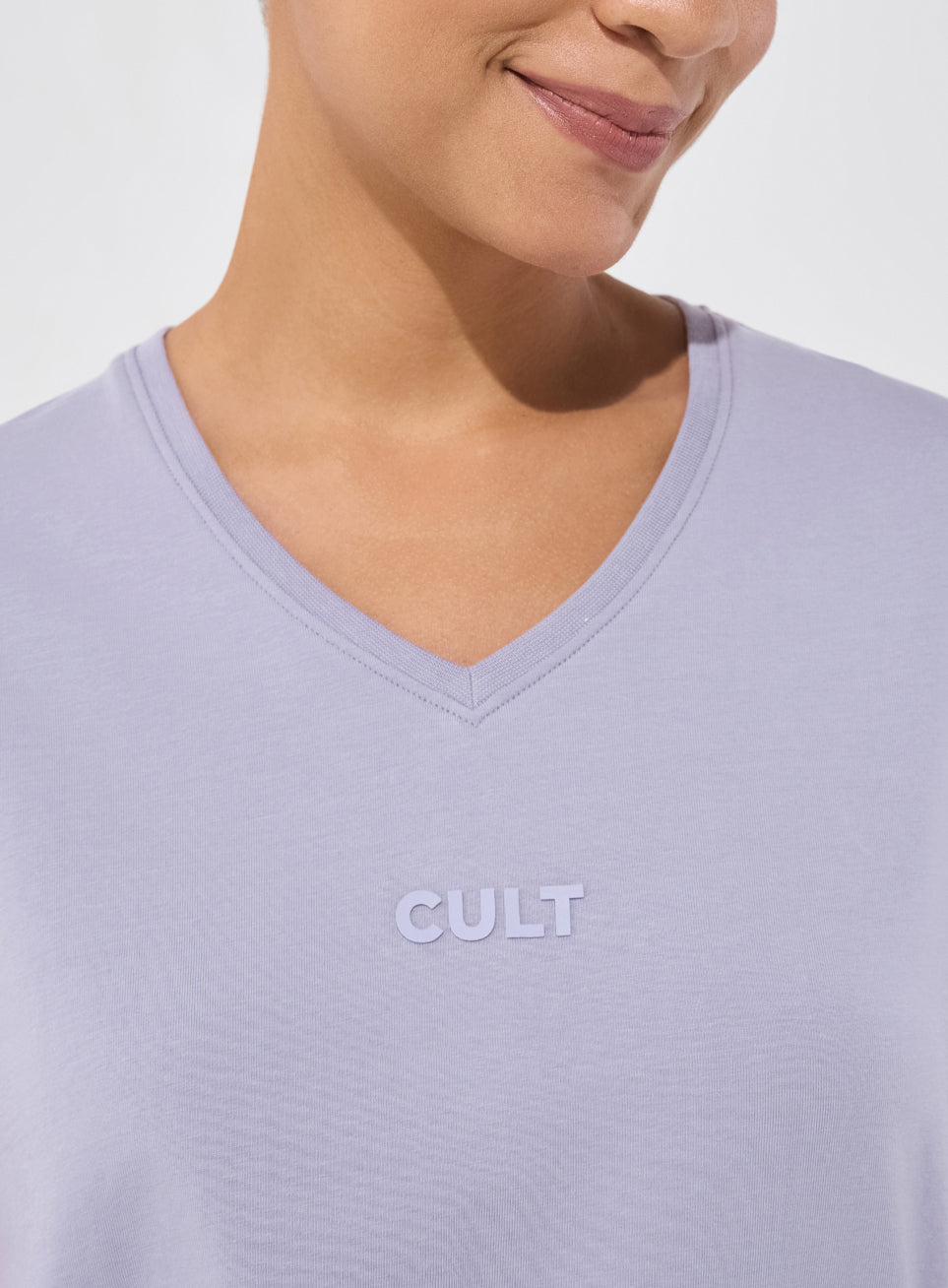 Women's Purple Soft Form V-Neck T-shirt