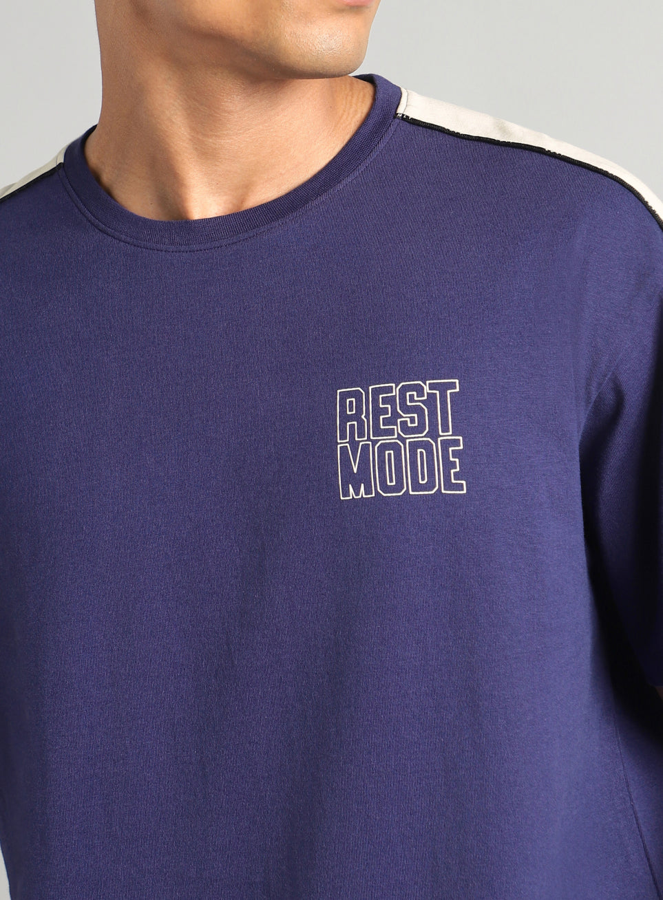 Men's Navy Rest Mode Relaxed Fit T-shirt