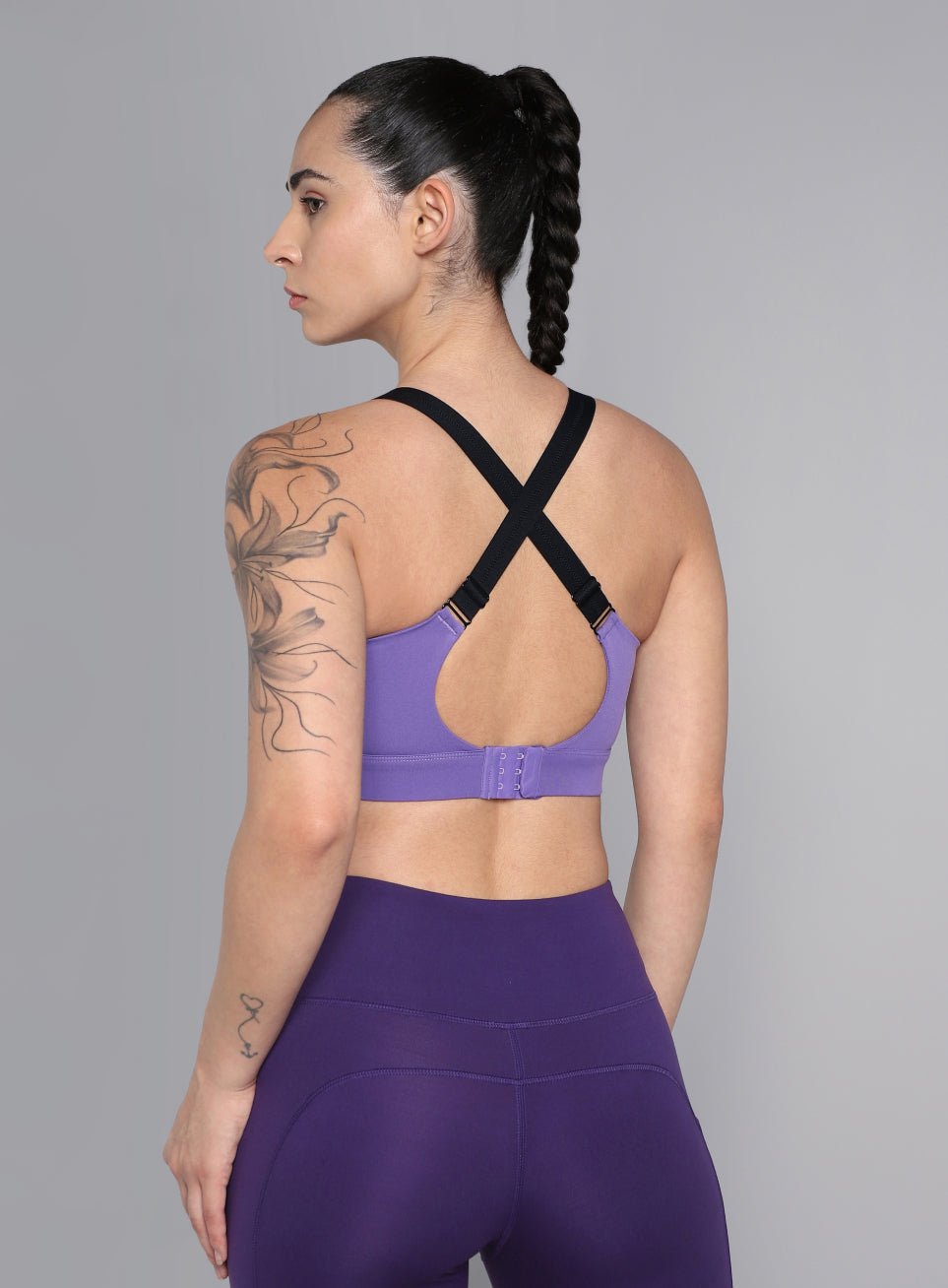 Women's Purple High Impact Running Bra