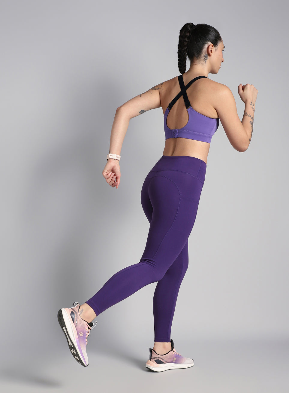 Women's Purple High Impact Running Bra