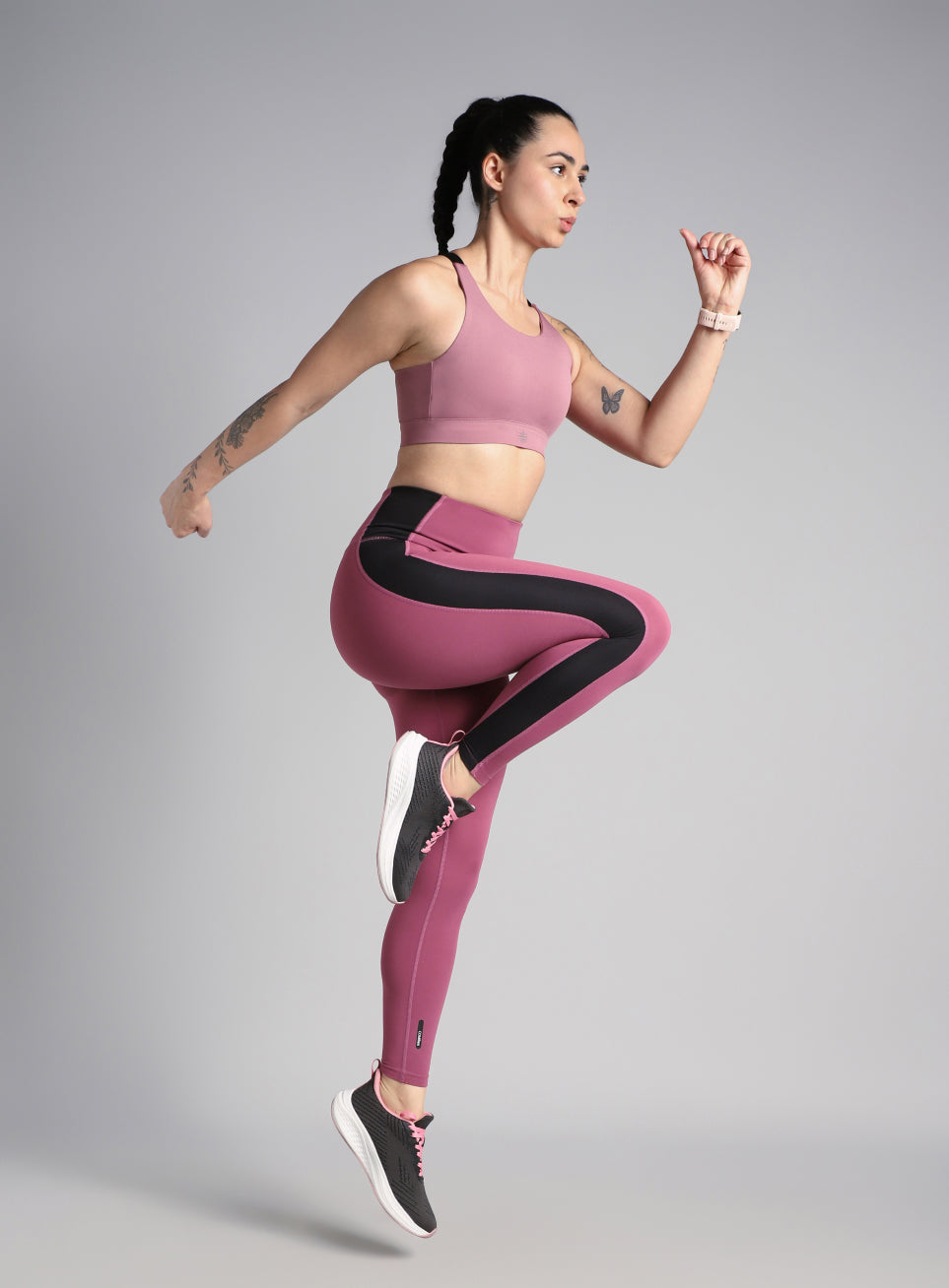 Women's Pink High Impact Running Bra