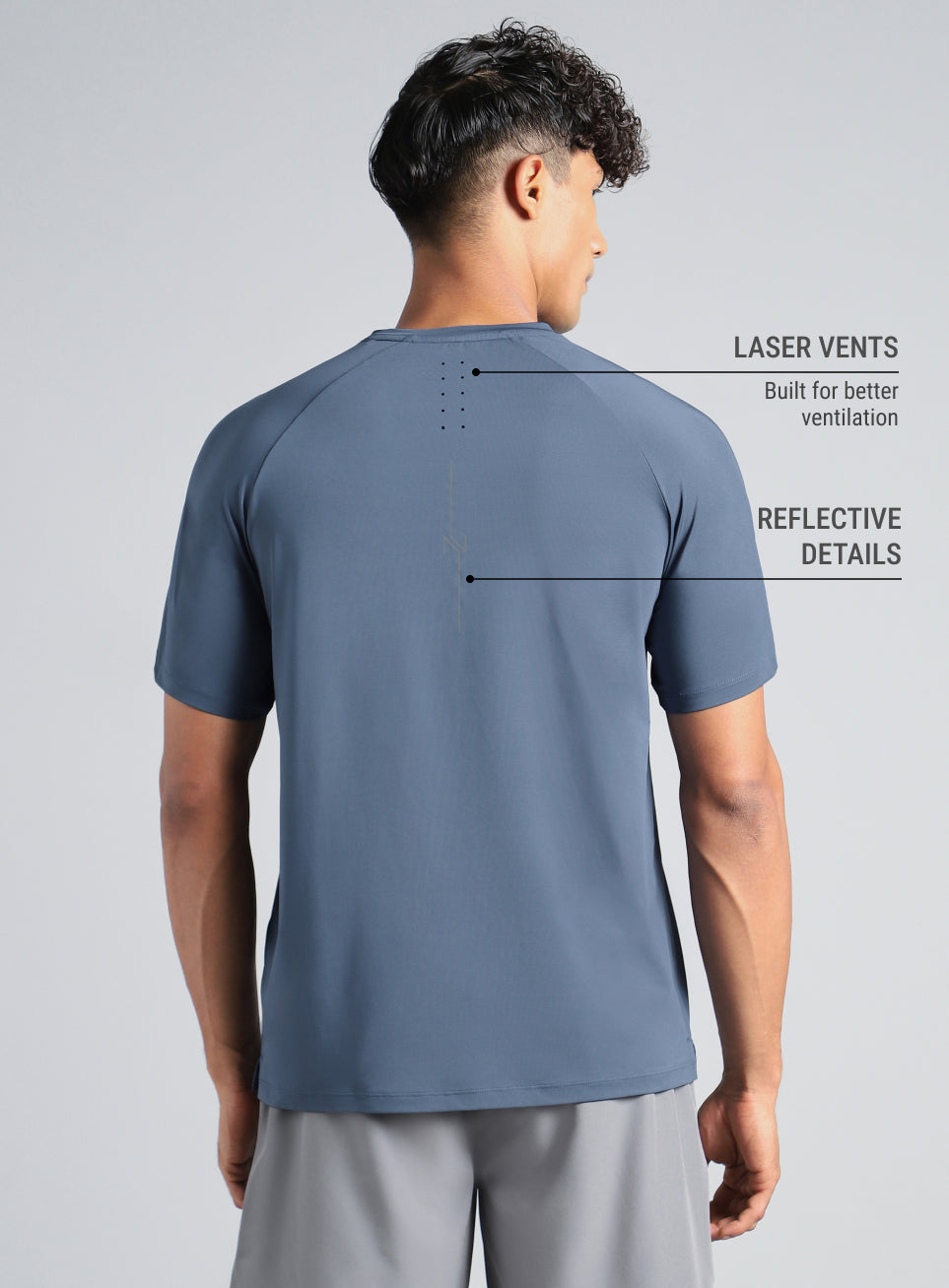 Men's Blue Pro Run Athlete T-shirt