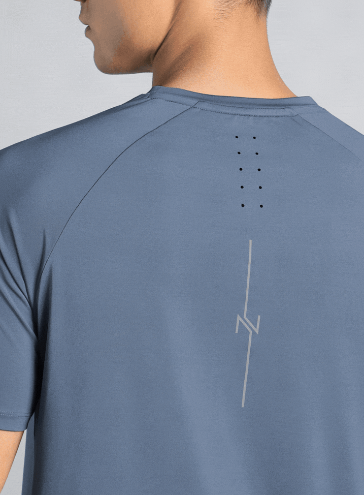 Men's Blue Pro Run Athlete T-shirt