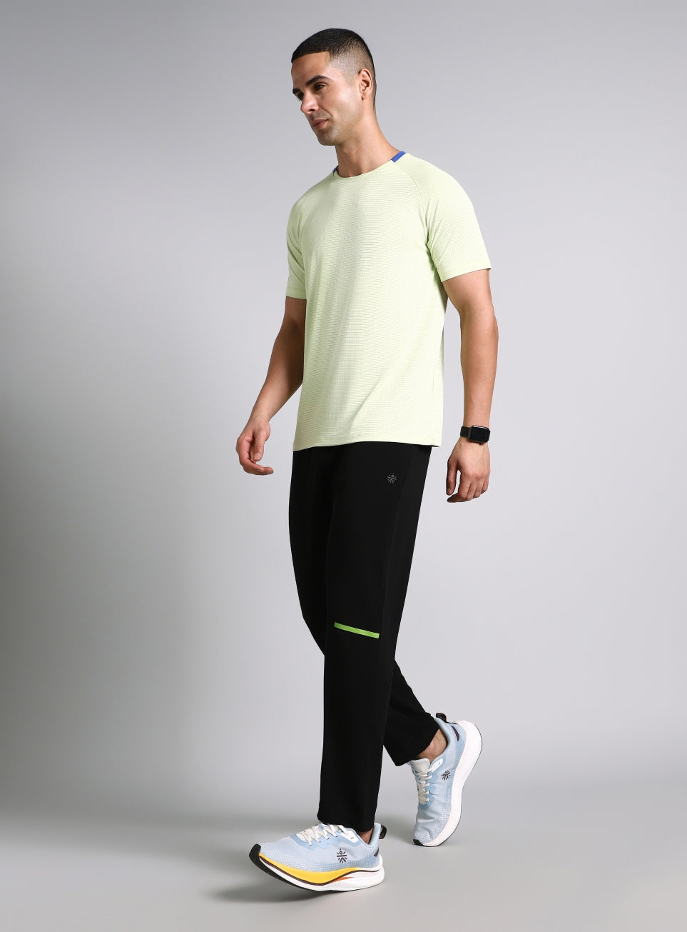 Men's Black High Impact Running Trackpants