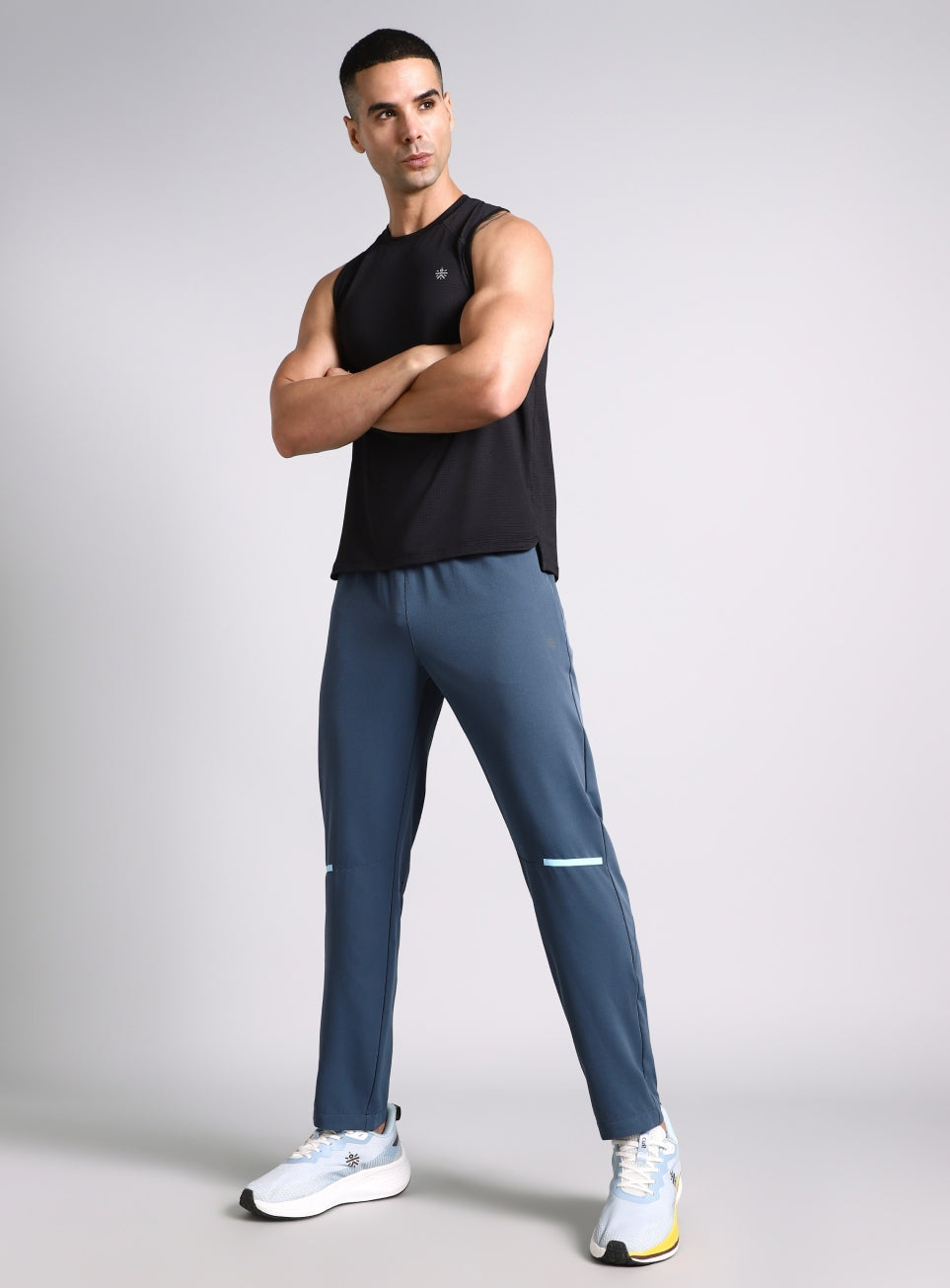 Men's Blue High Impact Running Trackpants