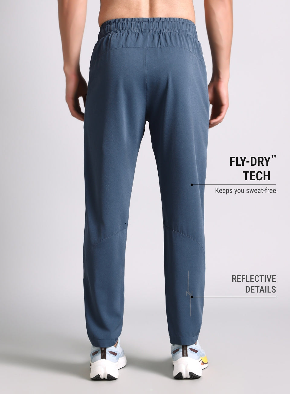 Men's Blue High Impact Running Trackpants
