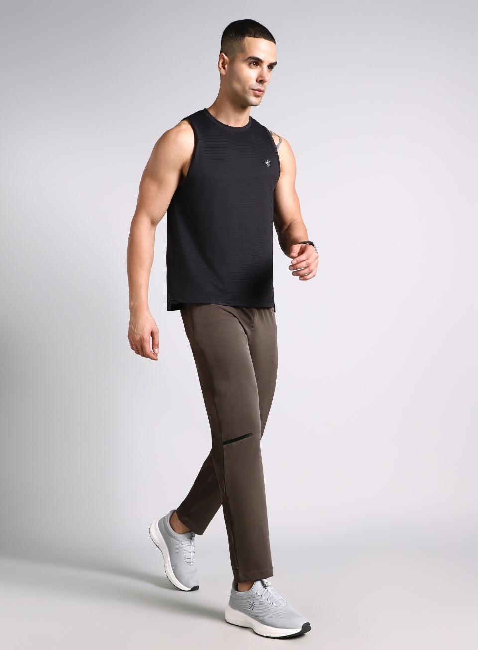 Men's Brown High Impact Running Trackpants