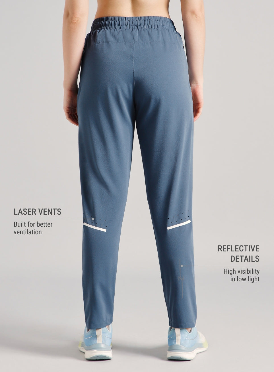 Women's Blue Pace Pro Running Trackpants