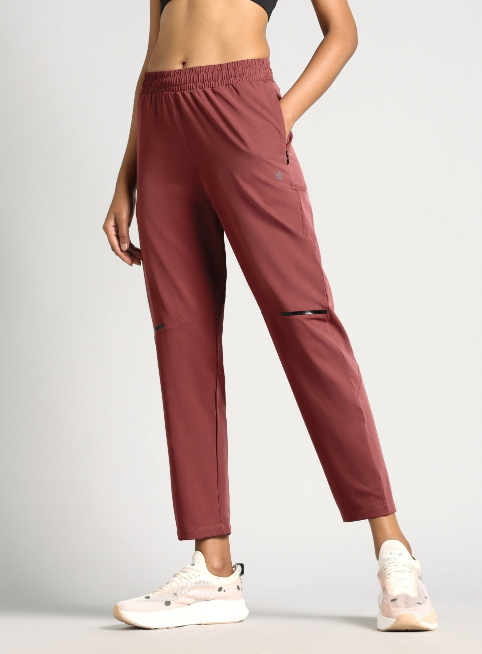 Women's Brown Pace Pro Running Trackpants