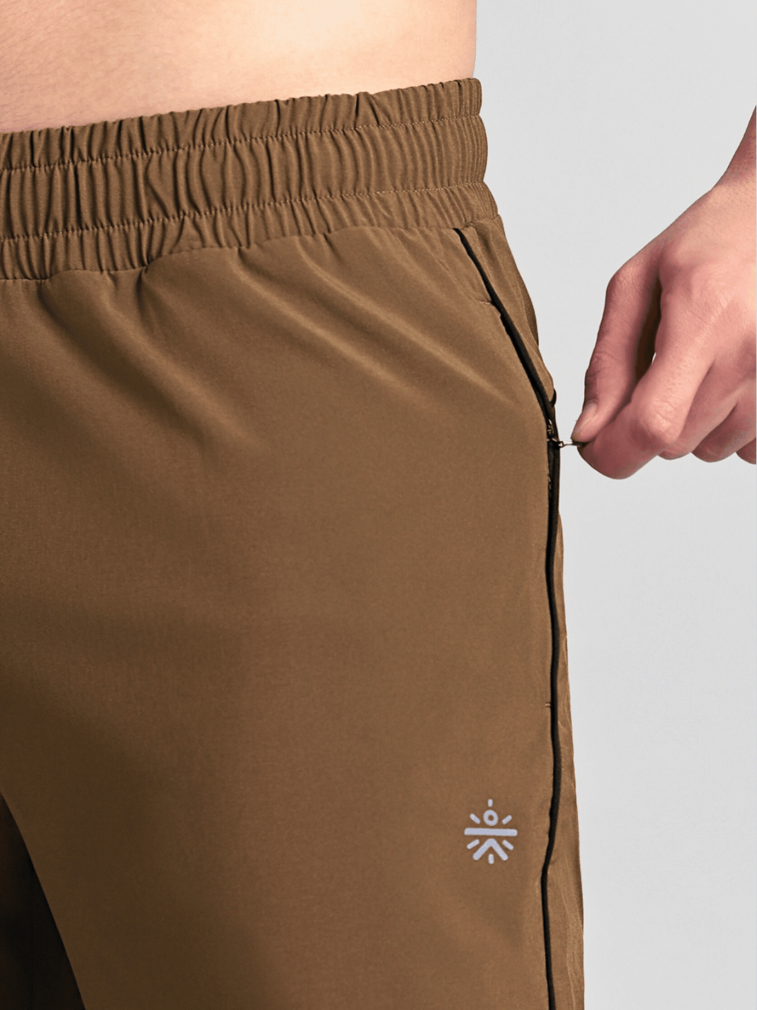 Men's Brown Run Elevate Trackpants