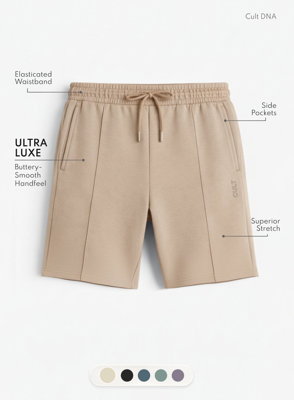 Men's Beige Ultra Luxe Tailored Shorts
