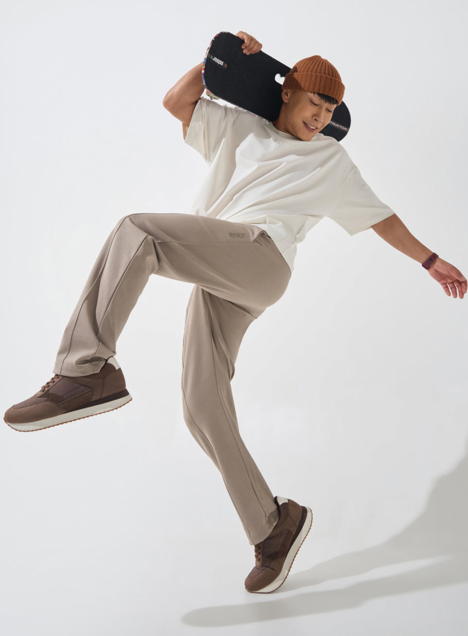 Men's Brown Ultra Luxe Tailored Trackpants