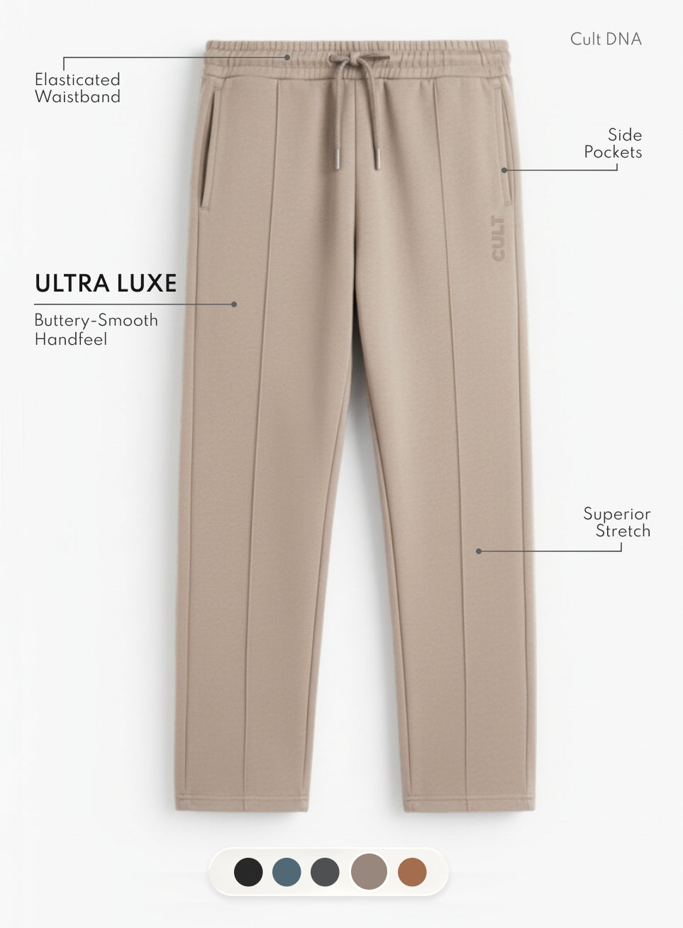 Men's Brown Ultra Luxe Tailored Trackpants