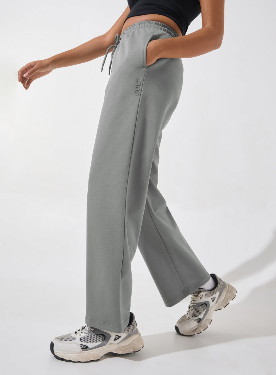 Women's Grey Ultra Luxe Classic Trackpants