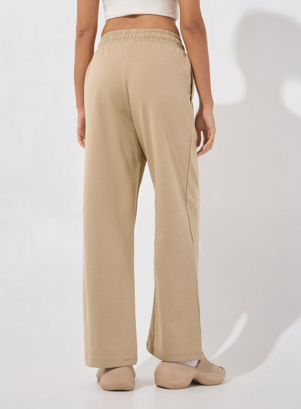 Women's Beige Ultra Luxe Tailored Trackpants
