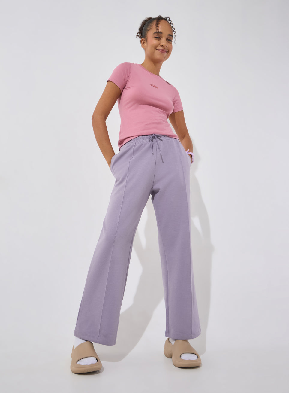 Women's Purple Ultra Luxe Tailored Trackpants
