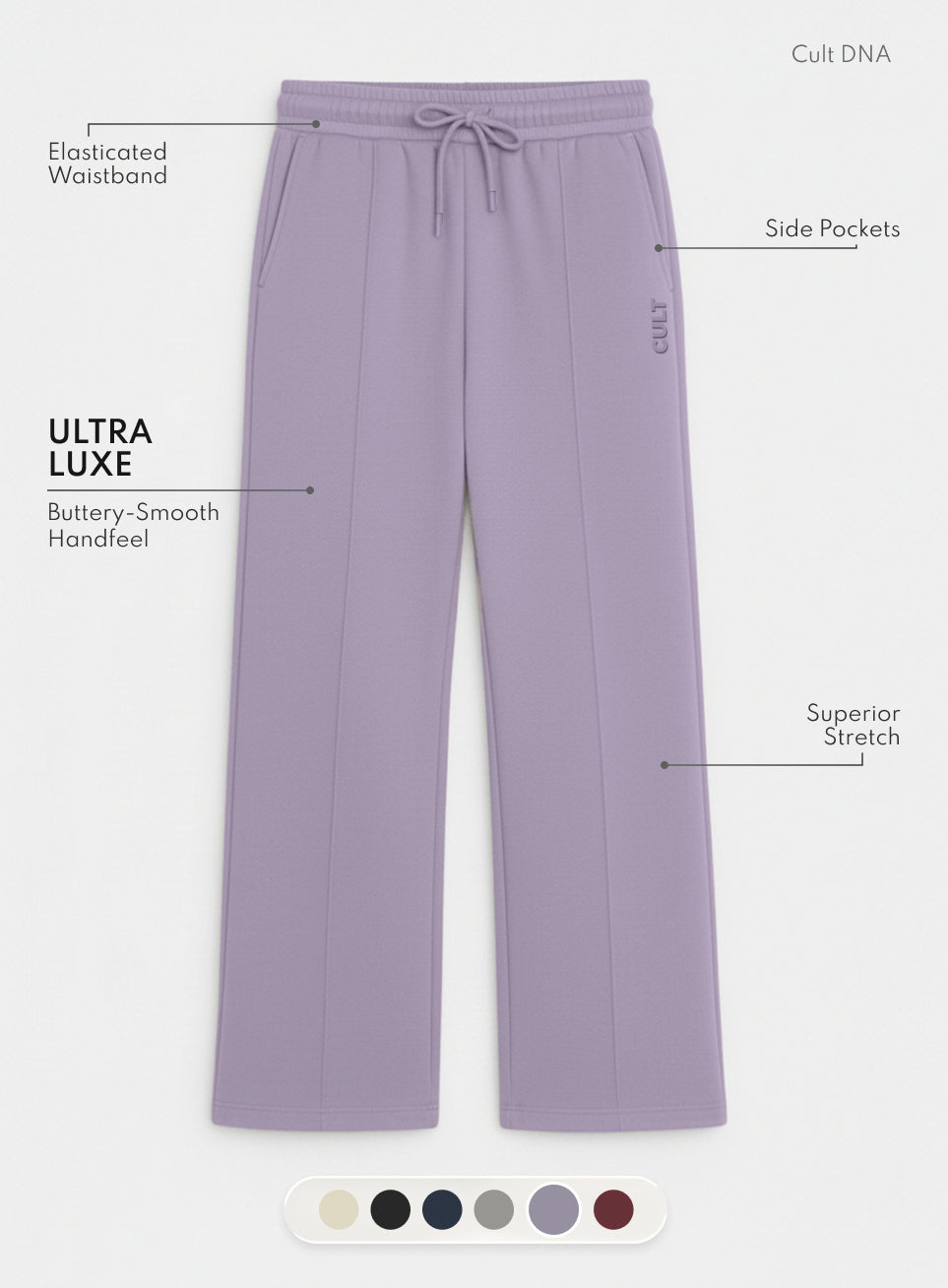 Women's Purple Ultra Luxe Tailored Trackpants