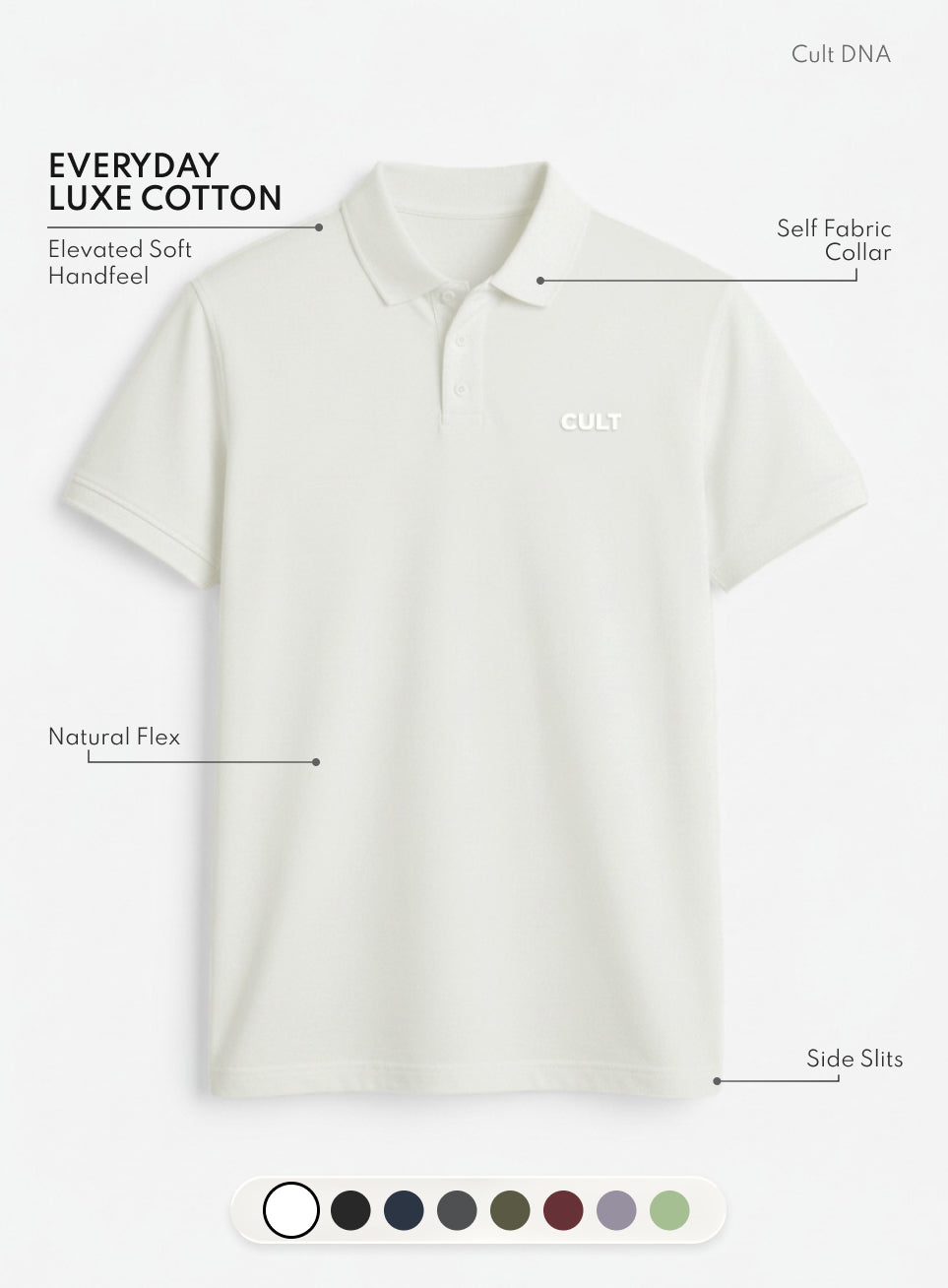 Men's Off-White Everyday Luxe Cotton Polo T-shirt