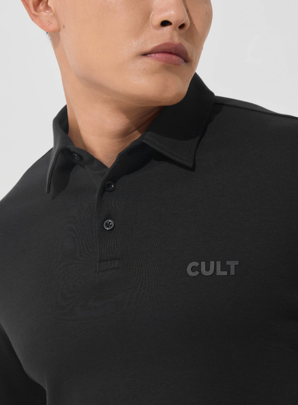 Men's Black Everyday Luxe Cotton Polo T-shirt