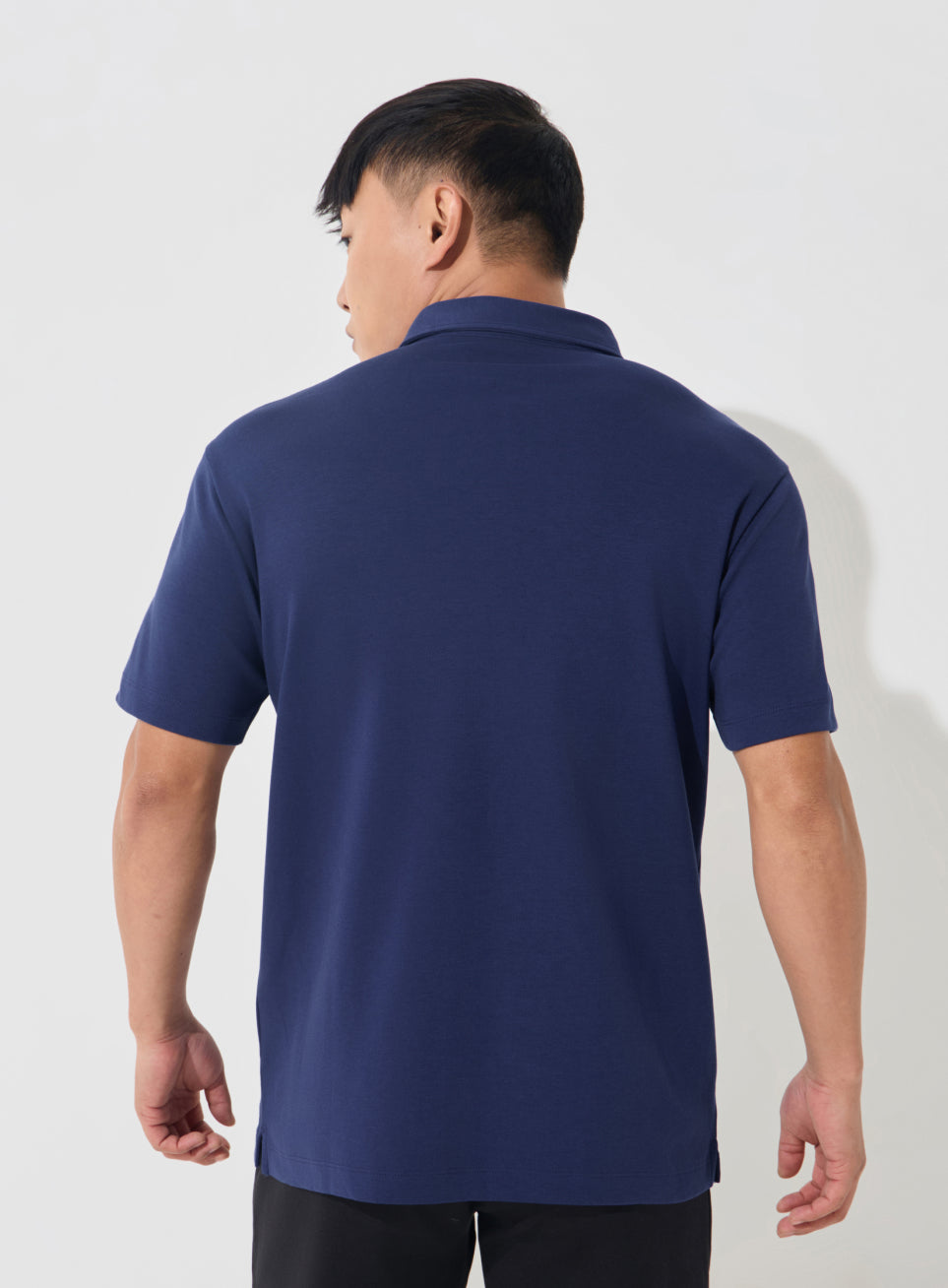 Men's Navy Everyday Luxe Cotton Polo T-shirt