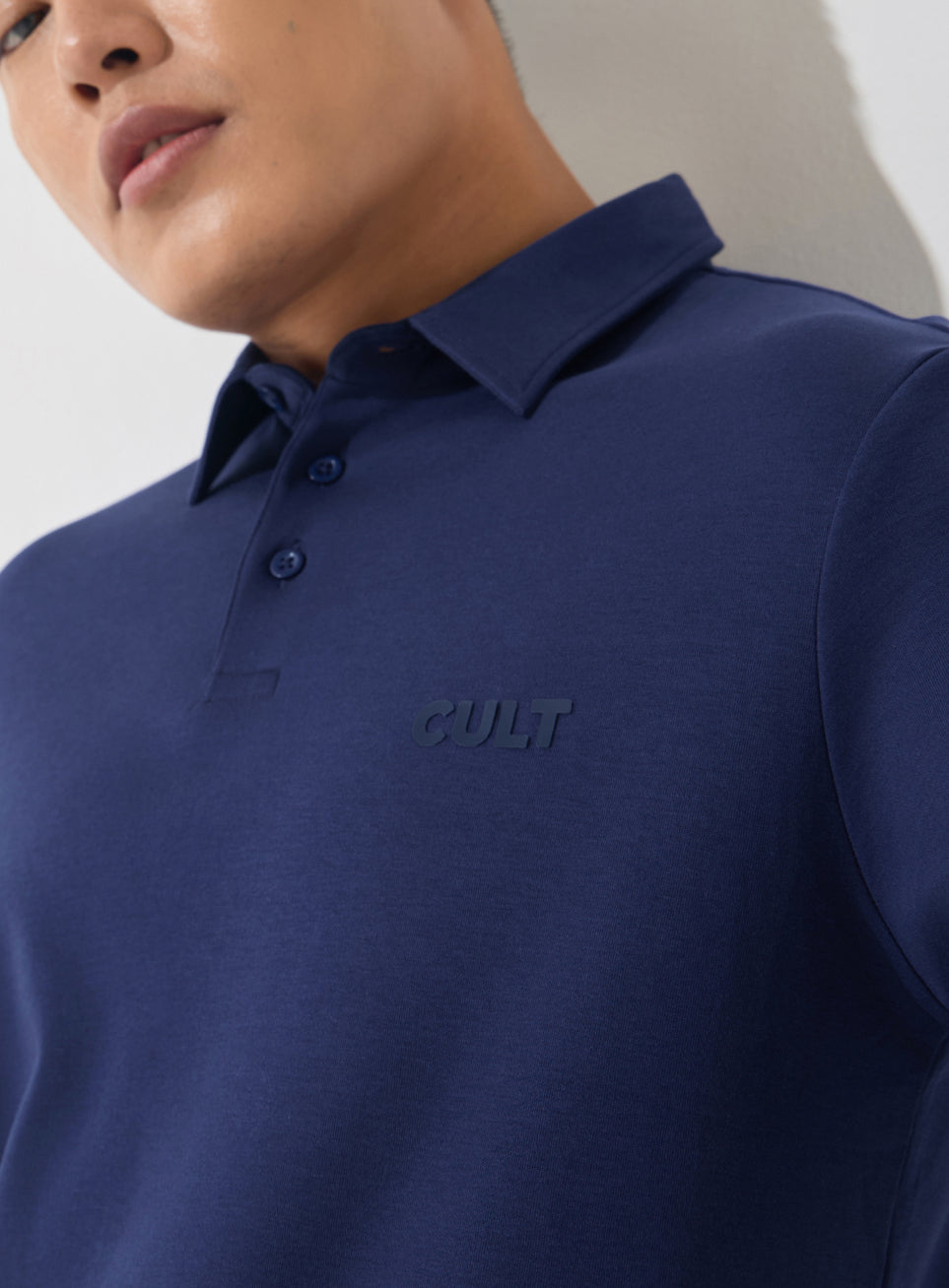 Men's Navy Everyday Luxe Cotton Polo T-shirt