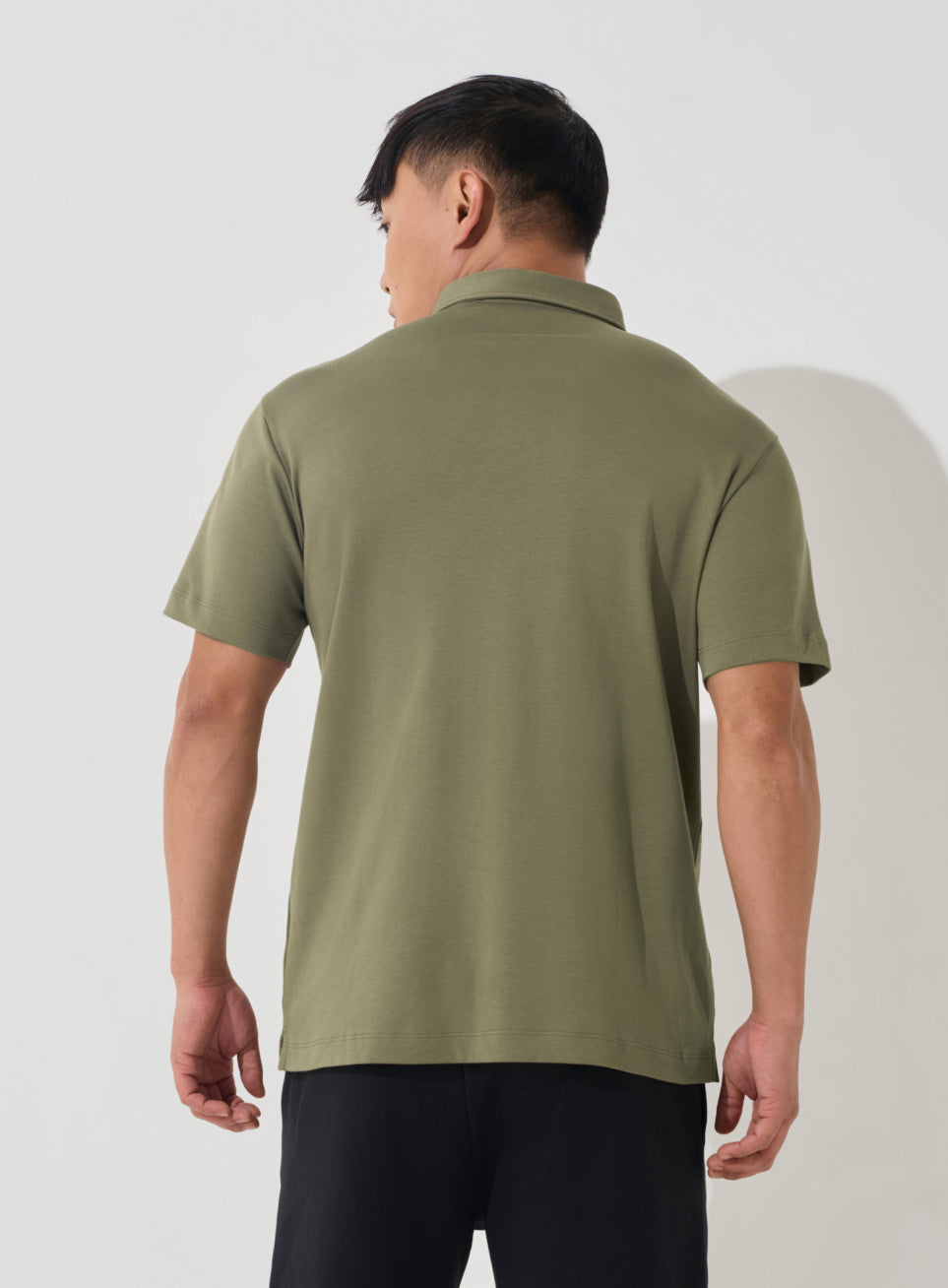 Men's Olive Everyday Luxe Cotton Polo T-shirt