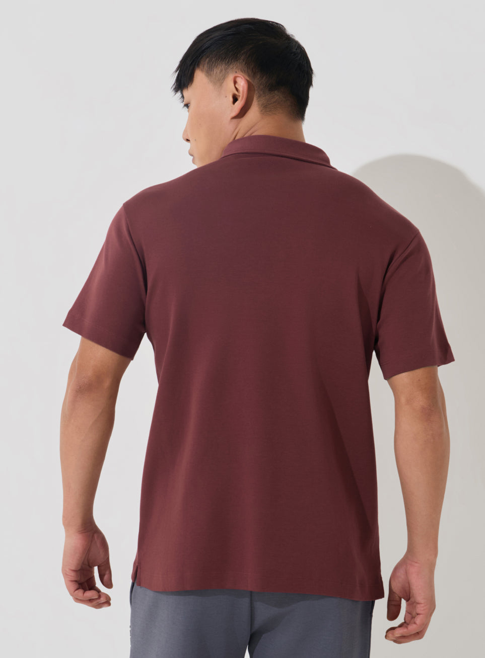Men's Maroon Everyday Luxe Cotton Polo T-shirt