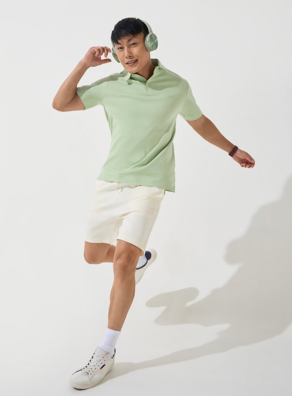 Men's Lime Everyday Luxe Cotton Polo T-shirt