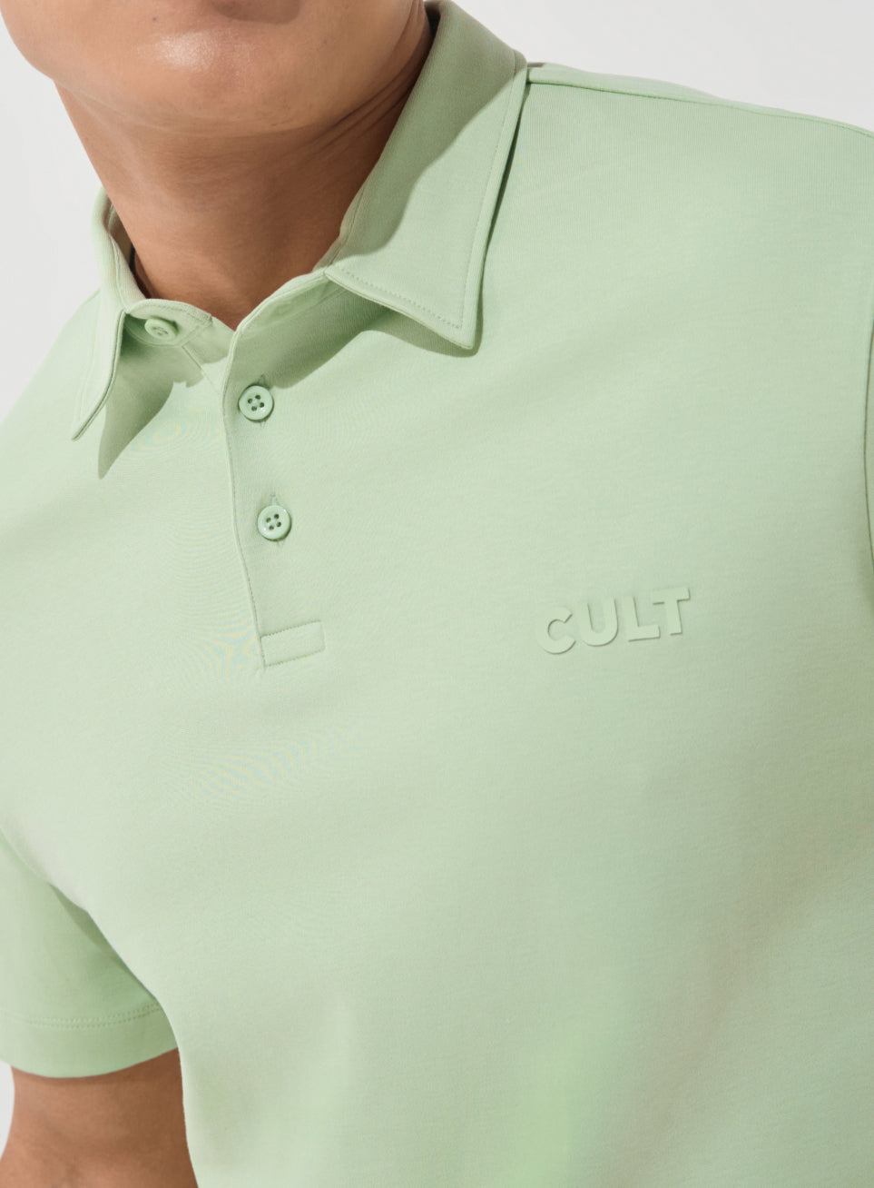 Men's Lime Everyday Luxe Cotton Polo T-shirt