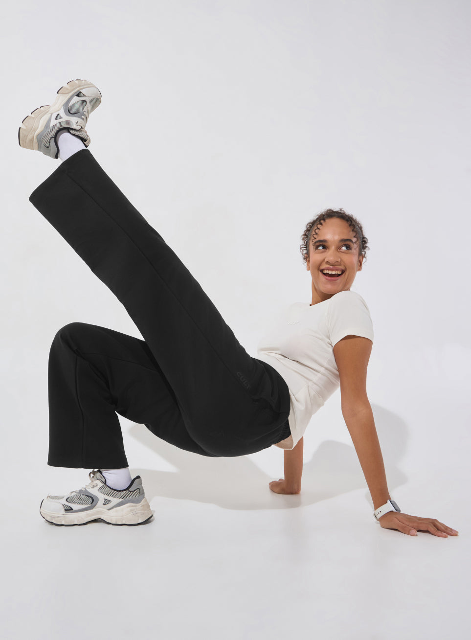 Women's Black Ultra Luxe Classic Trackpants