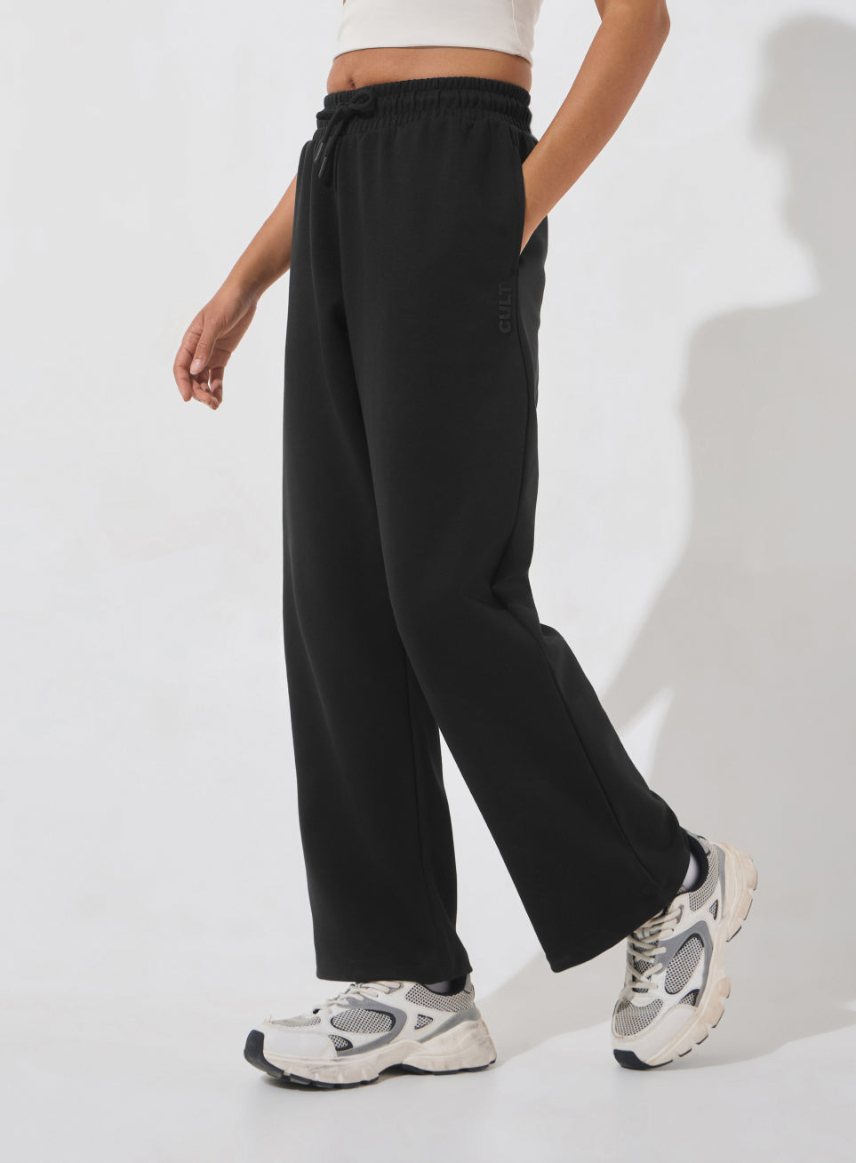 Women's Black Ultra Luxe Classic Trackpants