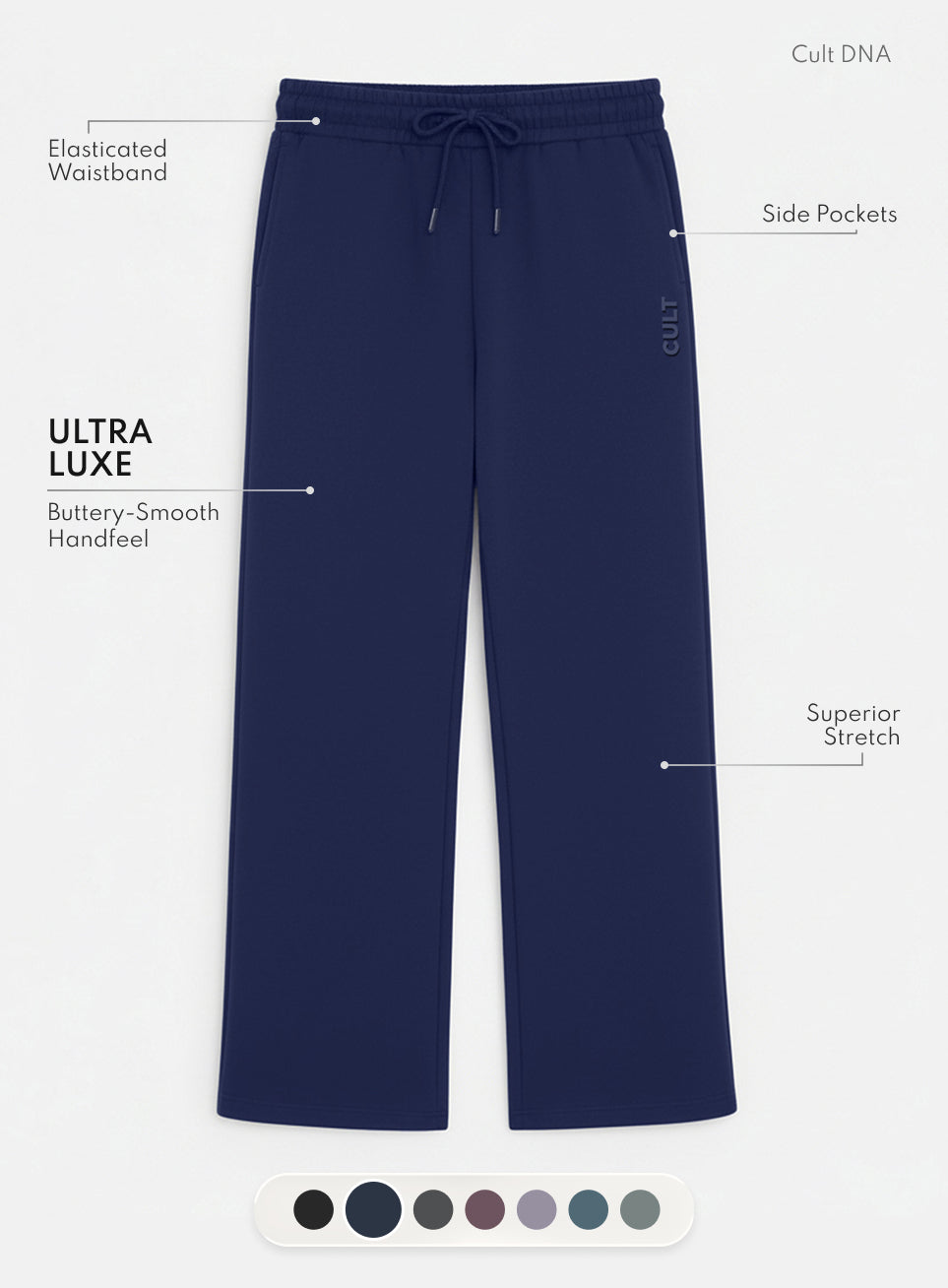 Women's Navy Ultra Luxe Classic Trackpants