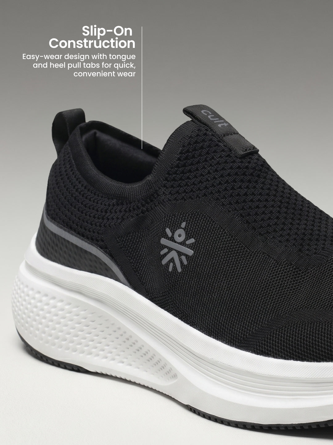 cult Men's CushionStride Slip-On Walking Shoes - Black