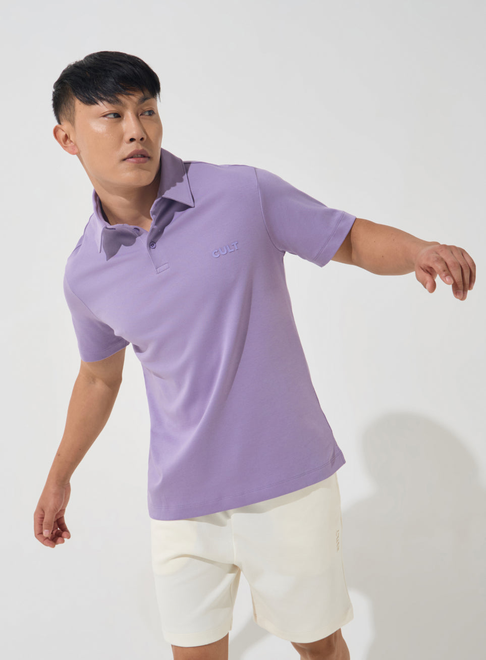 Men's Purple Everyday Luxe Cotton Polo T-shirt