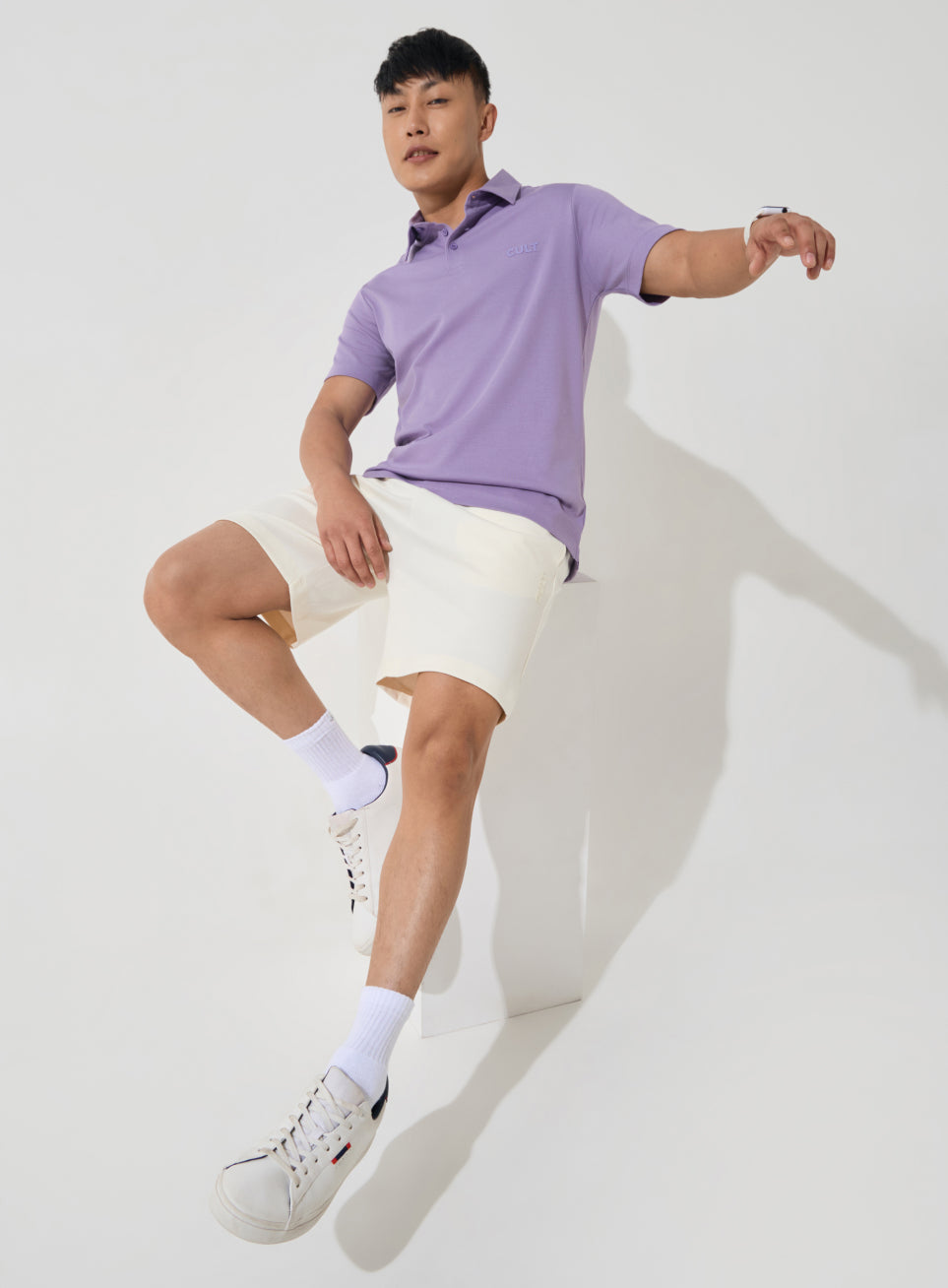 Men's Purple Everyday Luxe Cotton Polo T-shirt