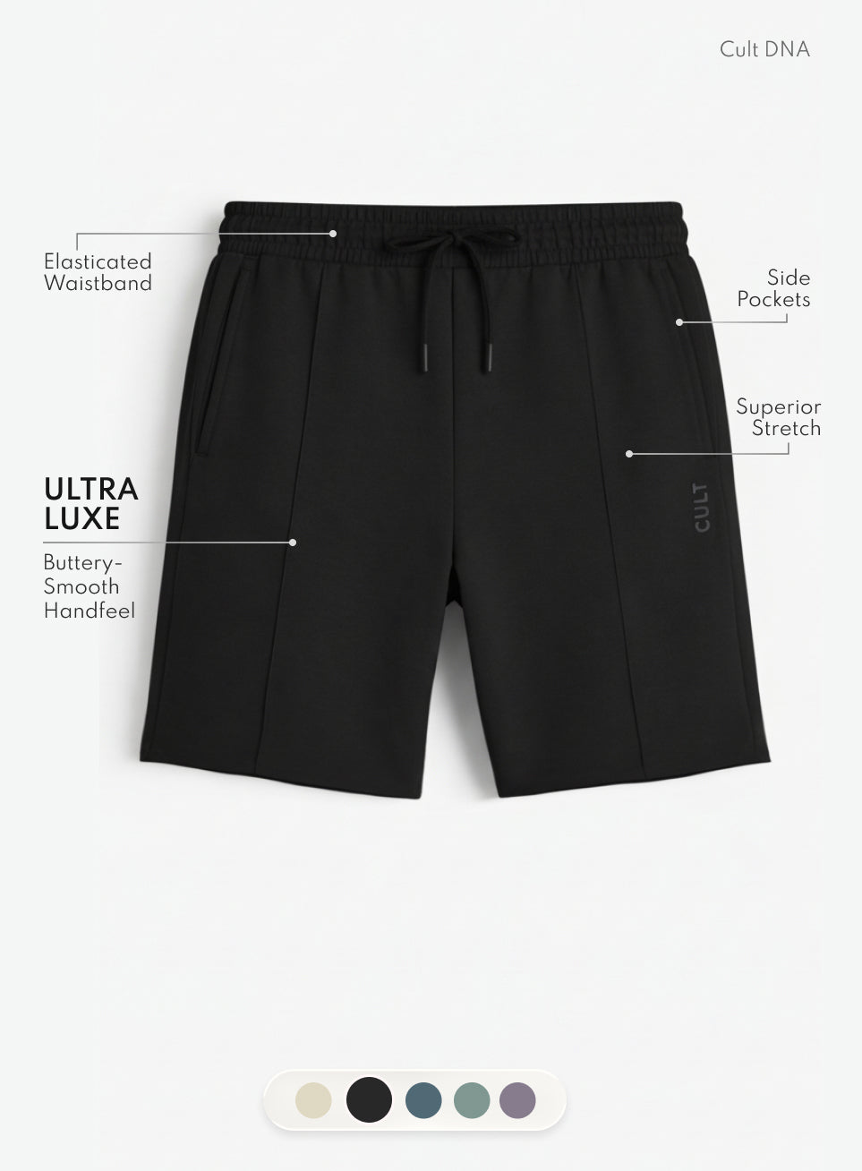 Men's Black Ultra Luxe Tailored Shorts