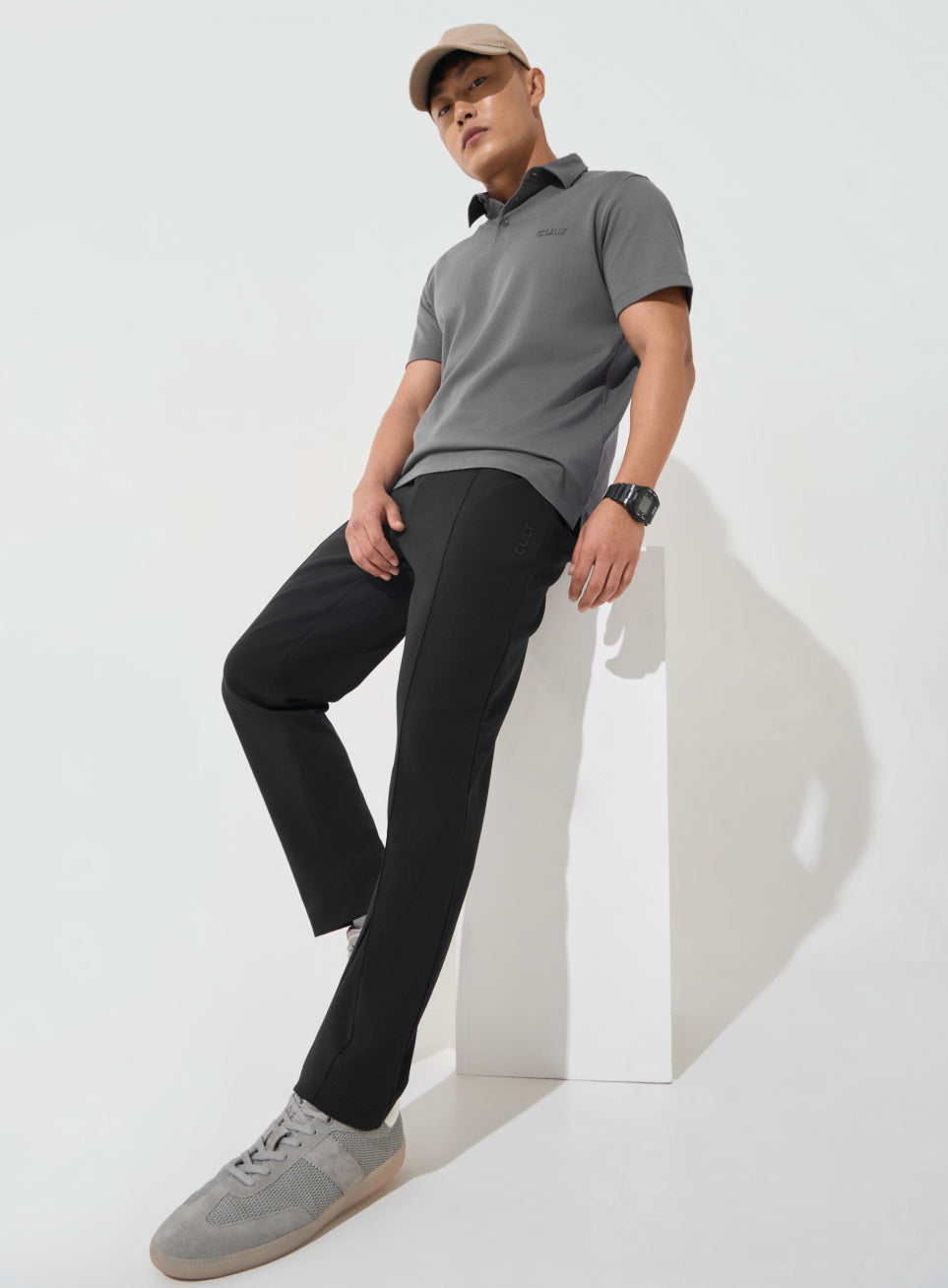 Men's Black Ultra Luxe Tailored Trackpants