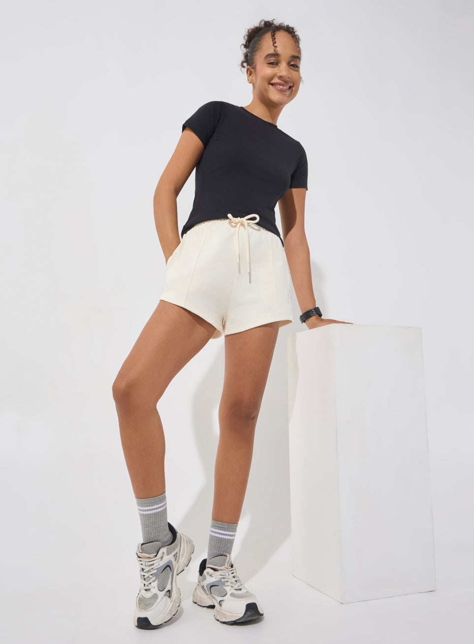 Women's Off-White Ultra Luxe Tailored Shorts