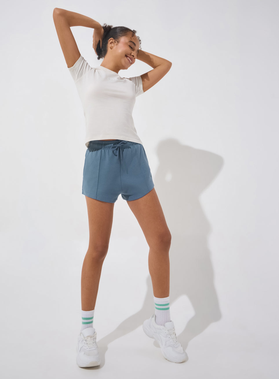 Women's Blue Ultra Luxe Tailored Shorts